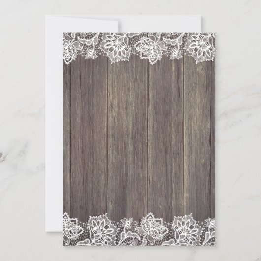 ピンクのフローラメイスンジャレ素朴ース赤ちゃんシャワー 招待状 (裏面)