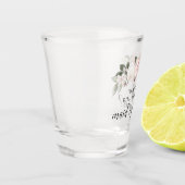 ピンクのフローラメイド・オブ・オーナー（花嫁付き添い人）提案ショットグラス ショットグラス (左)