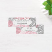 ピンクのフローラメッセージカード、女の子の赤ちゃん感謝していシャワーあなた (デスク)