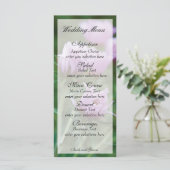 ピンクのフローラメニューカード メニュー (スタンド正面)