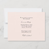 ピンクのフローラメールボックス私たちはフラット移動 ノートカード (裏面)