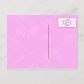 ピンクのフローラモダンママ赤ちゃんシャワー招待状 インビテーションポストカード (裏面)