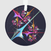 ピンクのフローラモダン抽象芸術アートカラーパターン#01 オーナメント (裏面)