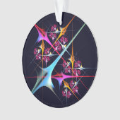 ピンクのフローラモダン抽象芸術アートカラーパターン#01 オーナメント (正面)