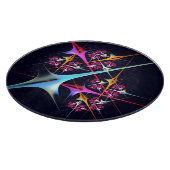 ピンクのフローラモダン抽象芸術アートカラーパターン#01 カッティングボード (角)