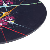 ピンクのフローラモダン抽象芸術アートカラーパターン#01 カッティングボード (角)