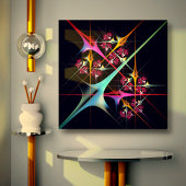 ピンクのフローラモダン抽象芸術アートカラーパターン#01 キャンバスプリント