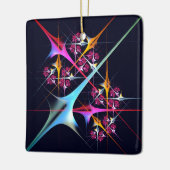 ピンクのフローラモダン抽象芸術アートカラーパターン#01 セラミックオーナメント (左)