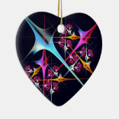 ピンクのフローラモダン抽象芸術アートカラーパターン#01 セラミックオーナメント (右)