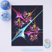 ピンクのフローラモダン抽象芸術アートカラーパターン#01 チラシ (シングル)