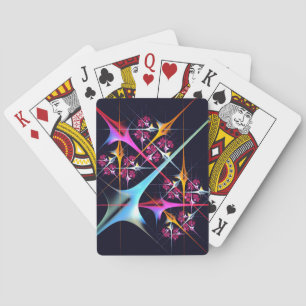 ピンクのフローラモダン抽象芸術アートカラーパターン#01 トランプ