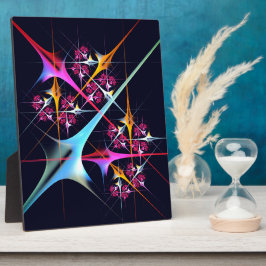 ピンクのフローラモダン抽象芸術アートカラーパターン#01 フォトプラーク