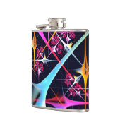 ピンクのフローラモダン抽象芸術アートカラーパターン#01 フラスク (左)