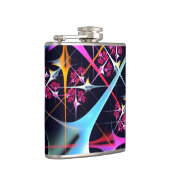 ピンクのフローラモダン抽象芸術アートカラーパターン#01 フラスク (右)