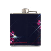 ピンクのフローラモダン抽象芸術アートカラーパターン#01 フラスク (裏面)