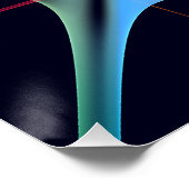 ピンクのフローラモダン抽象芸術アートカラーパターン#01 ポスター (コーナー)