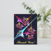 ピンクのフローラモダン抽象芸術アートカラーパターン#01 ポストカード (スタンド正面)