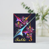 ピンクのフローラモダン抽象芸術アートカラーパターン#01 ポストカード (スタンド正面)