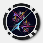 ピンクのフローラモダン抽象芸術アートカラーパターン#01 ポーカーチップ (裏面)