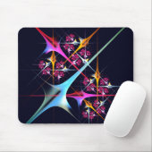 ピンクのフローラモダン抽象芸術アートカラーパターン#01 マウスパッド (マウス)