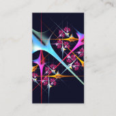 ピンクのフローラモダン抽象芸術アートカラーパターン#01 名刺 (正面)