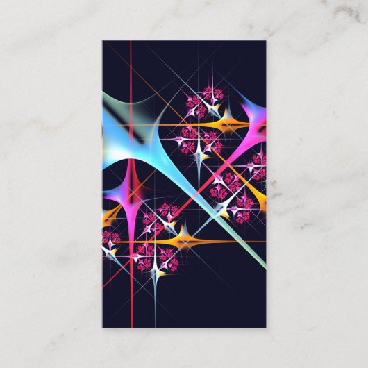 ピンクのフローラモダン抽象芸術アートカラーパターン#01 名刺 (正面)