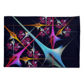 ピンクのフローラモダン抽象芸術アートカラーパターン#01 枕カバー (裏面)