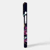 ピンクのフローラモダン抽象芸術アートカラーパターン#01 Case-Mate iPhoneケース (裏面 / 左)