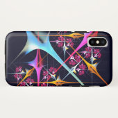 ピンクのフローラモダン抽象芸術アートカラーパターン#01 Case-Mate iPhoneケース (裏面(横))