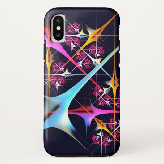 ピンクのフローラモダン抽象芸術アートカラーパターン#01 Case-Mate iPhoneケース (裏面)