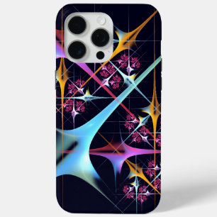 ピンクのフローラモダン抽象芸術アートカラーパターン#01 iPhone 15 PRO MAXケース