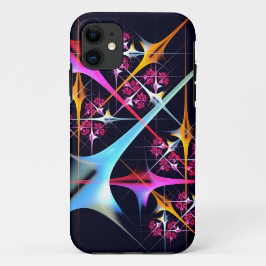 ピンクのフローラモダン抽象芸術アートカラーパターン#01 Case-Mate iPhoneケース (裏面)