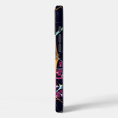 ピンクのフローラモダン抽象芸術アートカラーパターン#01 Case-Mate iPhoneケース (裏面 / 左)