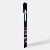 ピンクのフローラモダン抽象芸術アートカラーパターン#01 Case-Mate iPhoneケース (裏面 / 左)