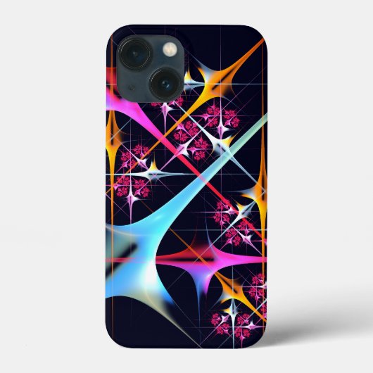 ピンクのフローラモダン抽象芸術アートカラーパターン#01 Case-Mate iPhoneケース (裏面)