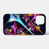 ピンクのフローラモダン抽象芸術アートカラーパターン#01 Case-Mate iPhoneケース (裏面 (横))