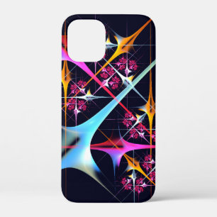 ピンクのフローラモダン抽象芸術アートカラーパターン#01 iPhone 12 MINI ケース
