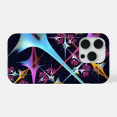 ピンクのフローラモダン抽象芸術アートカラーパターン#01 iPhoneケース (裏面横)