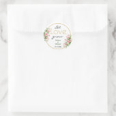 ピンクのフローララブリートロピカル結婚ズ ラウンドシール (バッグ)