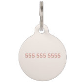 ピンクのフローラリース名前をカスタムするラベルドッグ ペット　ネームタグ (裏面)