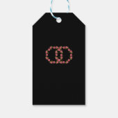 ピンクのフローラリース |結婚様のギフトラベル ギフトタグ (裏面)