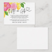 ピンクのフローラレモンA贈り物の贈り物がよく欲しい エンクロージャーカード (正面/裏面)