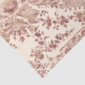 ピンクのフローラレースとバラ 薄葉紙 (詳細)