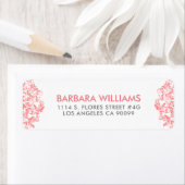 ピンクのフローラレース枠 ラベル (インサイチュ)