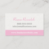 ピンクのフローラレースWaves Business Card 名刺 (正面)