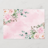 ピンクのフローラワイルドジャングルサファリの赤ちゃん女の子のための本 エンクロージャーカード (裏面)