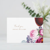 ピンクのフローラワインシャワーBlankありがとう サンキューカード (スタンド正面)