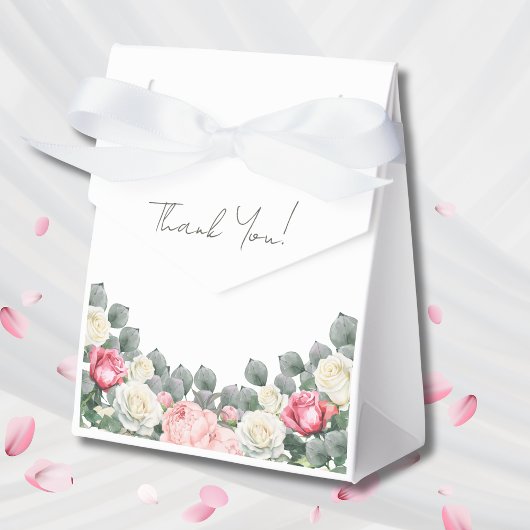 ピンクのフローラヴィンテージガーデンバラベビーシャワー フェイバーボックス