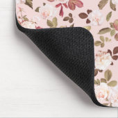 ピンクのフローラヴィンテージバラ マウスパッド (コーナー)