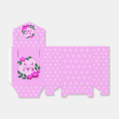 ピンクのフローラヴィンテージパーソナライズされた名イニシャル フェイバーボックス (折り畳みなし)